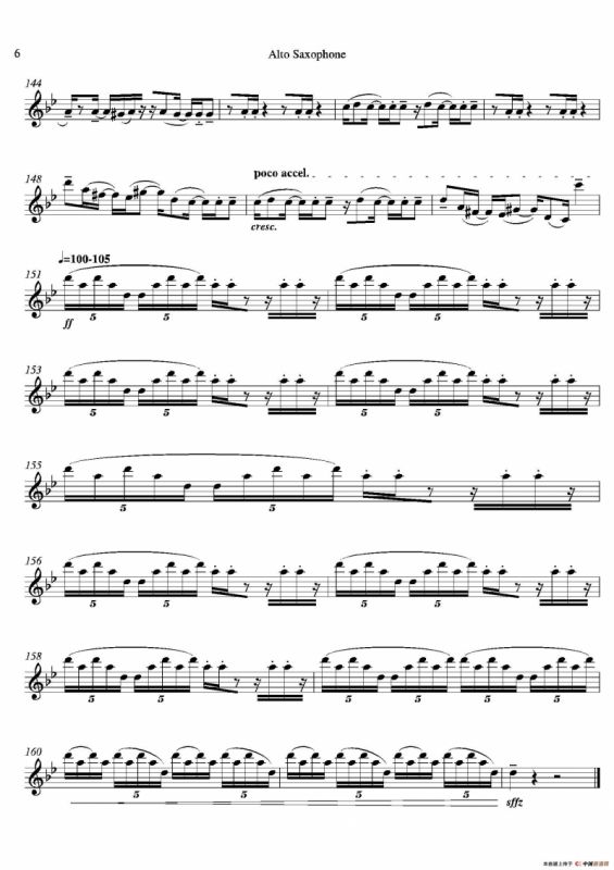 Tango （四重奏中音萨克斯分谱）