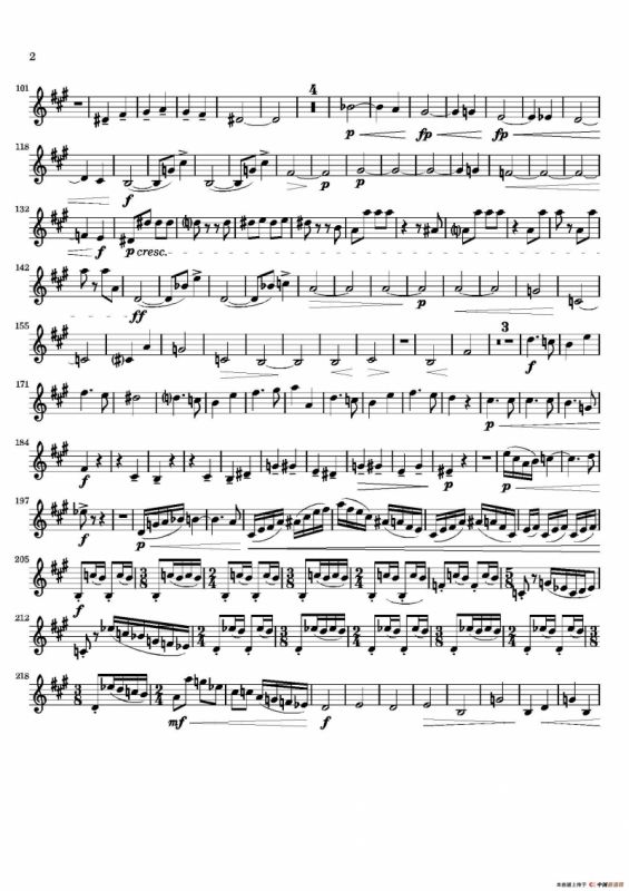 Movement（四重奏上低音萨克斯分谱）