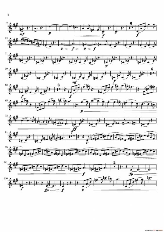 Movement（四重奏上低音萨克斯分谱）