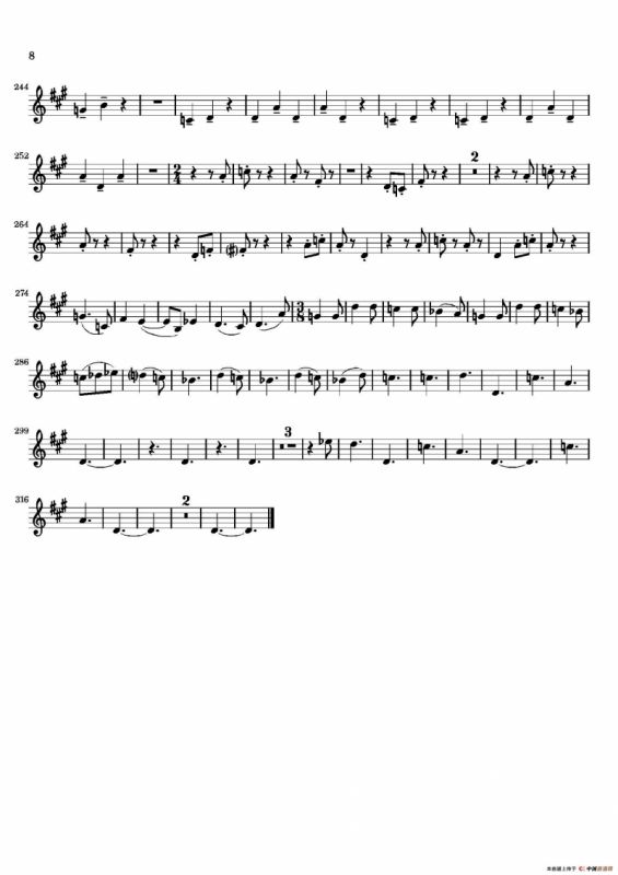 Movement（四重奏上低音萨克斯分谱）