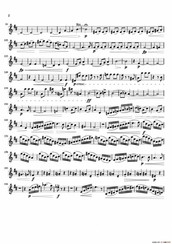 Movement（四重奏次中音萨克斯分谱）