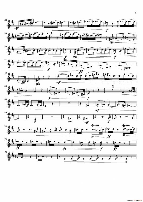 Movement（四重奏次中音萨克斯分谱）