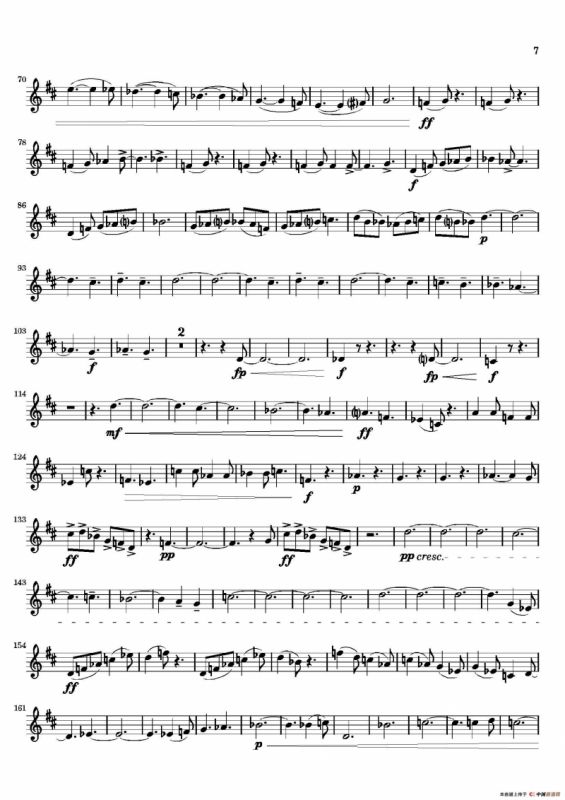 Movement（四重奏次中音萨克斯分谱）