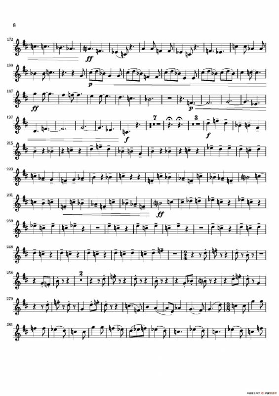 Movement（四重奏次中音萨克斯分谱）