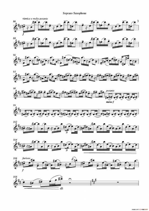 Grigri（四重奏高音萨克斯分谱）