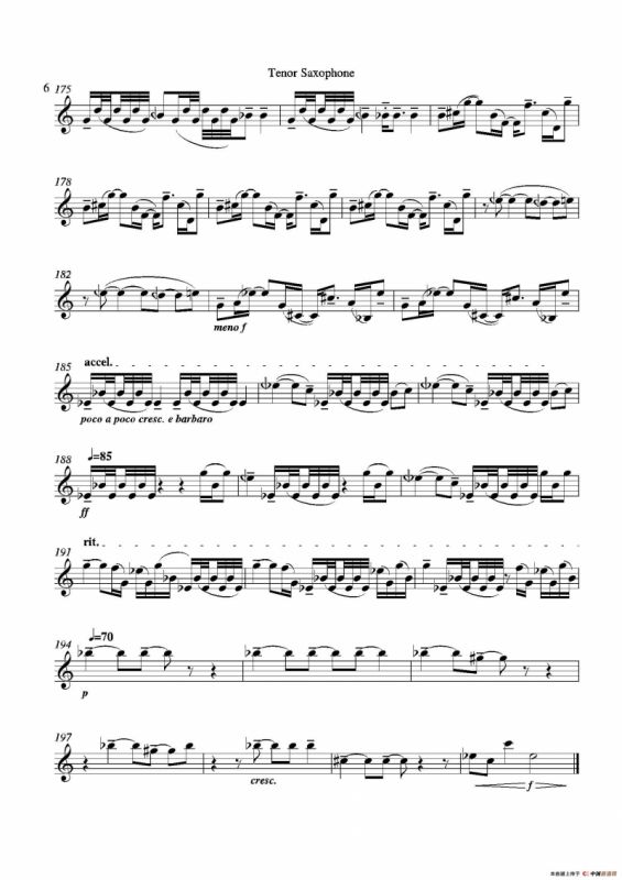 Grigri（四重奏次中音萨克斯分谱）