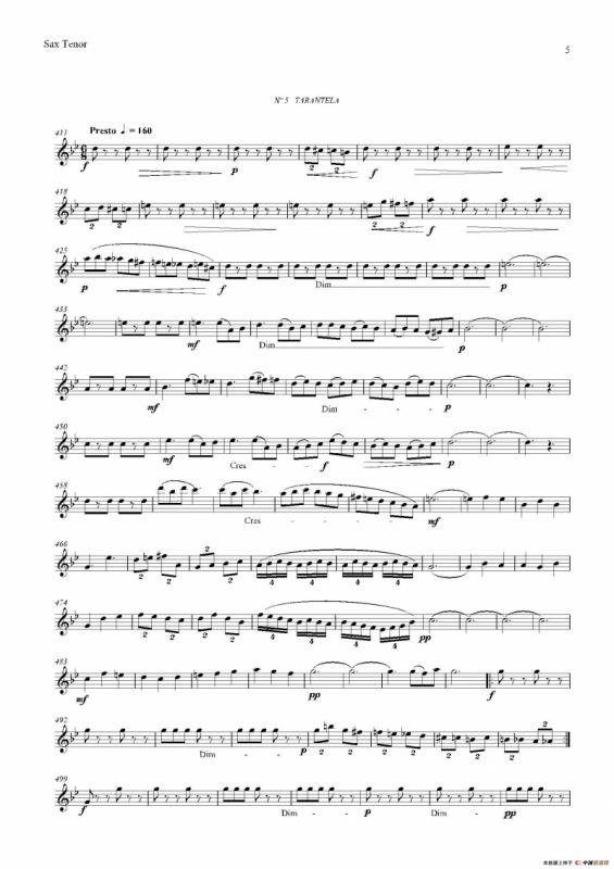 ESTILOS（四重奏次中音萨克斯分谱）