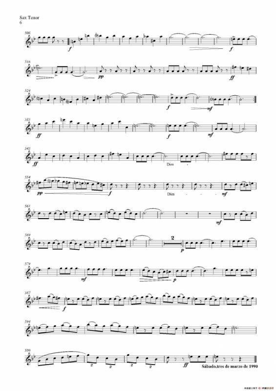 ESTILOS（四重奏次中音萨克斯分谱）