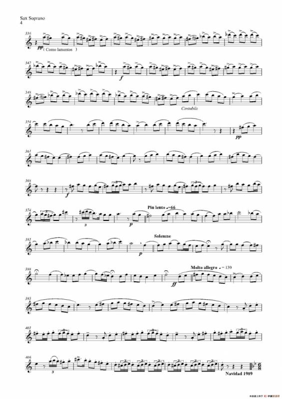 ESTILOS（四重奏高音萨克斯分谱）