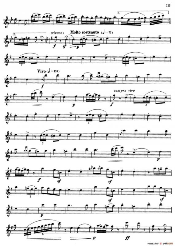 萨克斯管业余考级教程六级乐曲（6首）