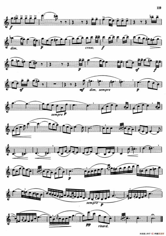 萨克斯管业余考级教程六级乐曲（6首）