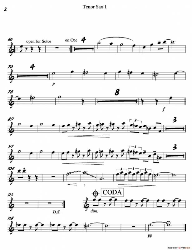 Macht Hoch Die Tru…（第一次中音萨克斯分谱）