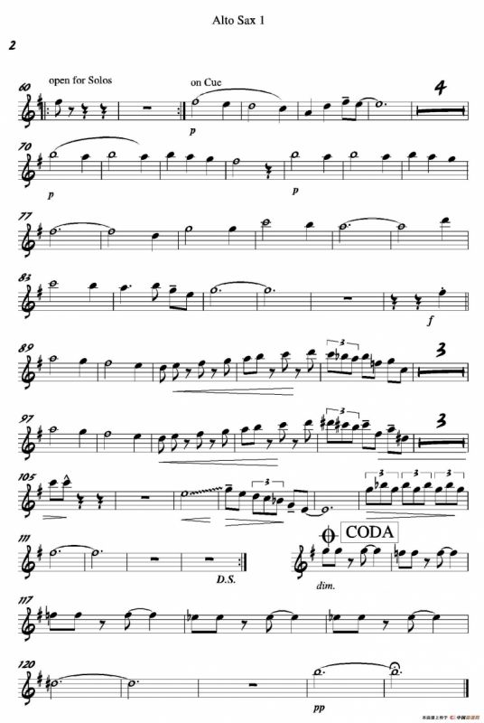 Macht Hoch Die Tru…（第一中音萨克斯分谱）