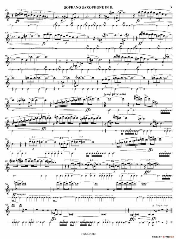 Lustration for The Millennium（高音萨克斯独奏）