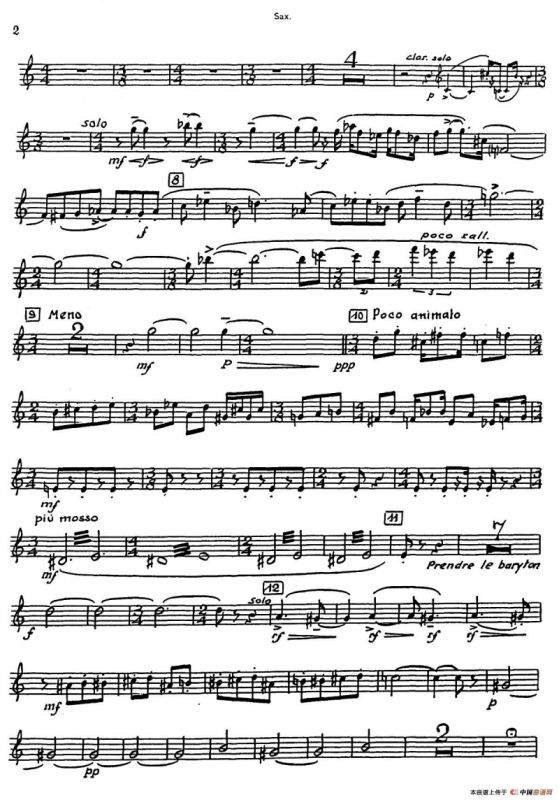 Nonetto（中音萨克斯分谱）