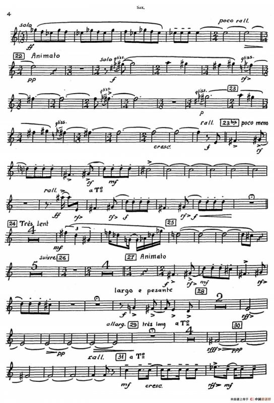 Nonetto（中音萨克斯分谱）