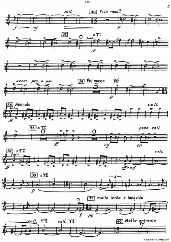 Nonetto（中音萨克斯分谱）