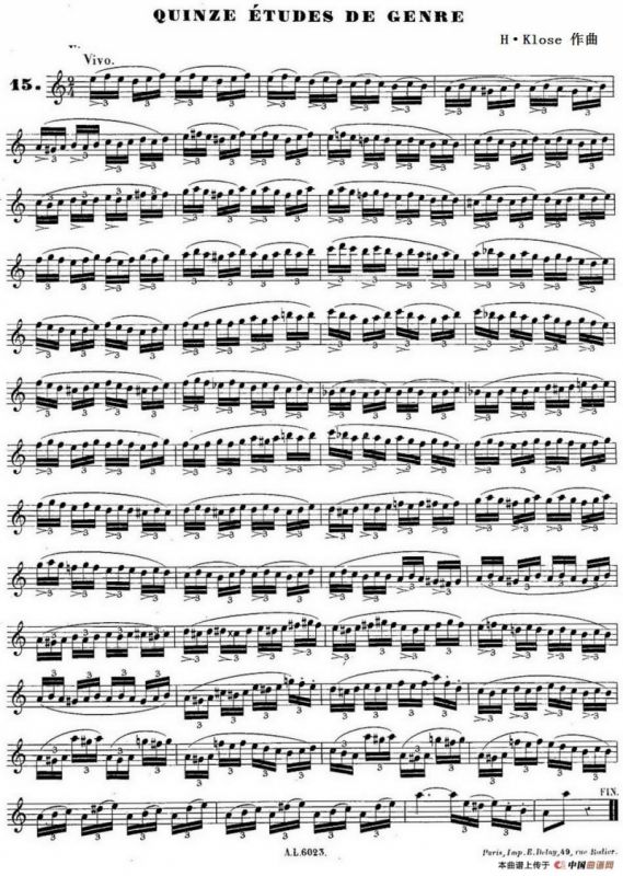 H·Klose练习曲（Quinze etudes de genre—15）