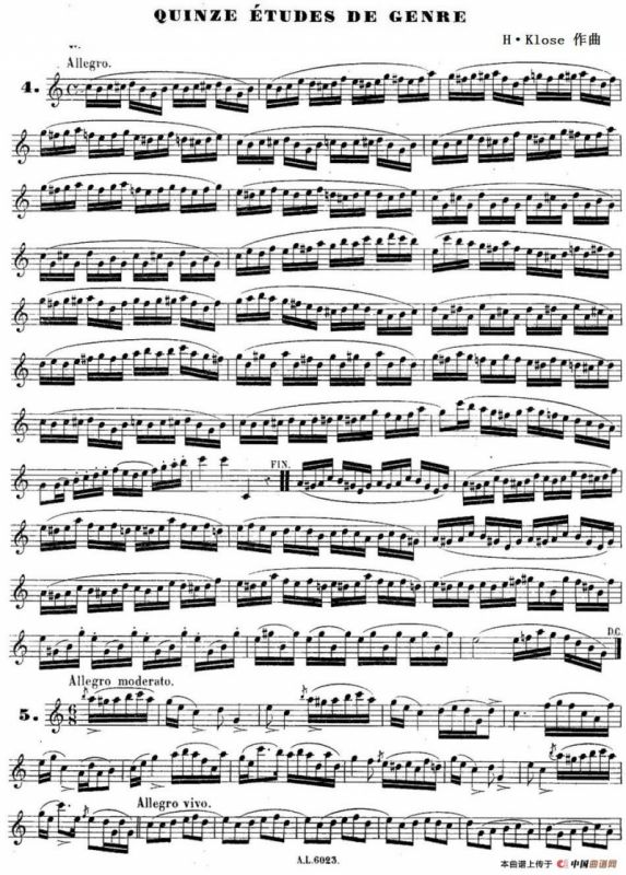 H·Klose练习曲（Quinze etudes de genre—4-5）
