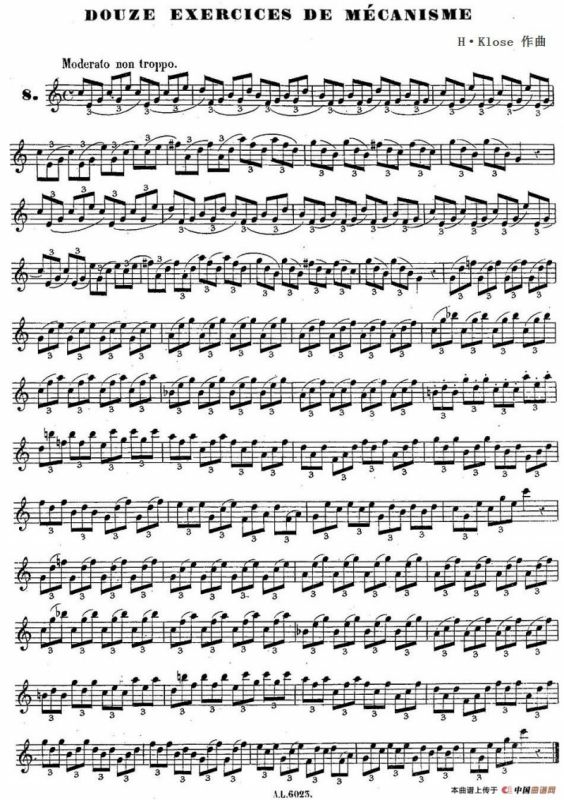 H·Klose练习曲（douze exercices de mecanisme—8）