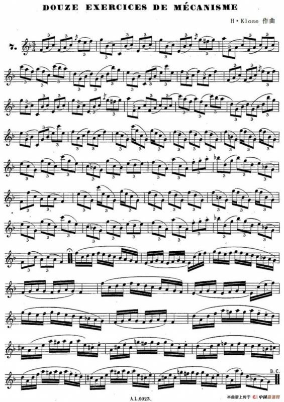 H·Klose练习曲（douze exercices de mecanisme—7）