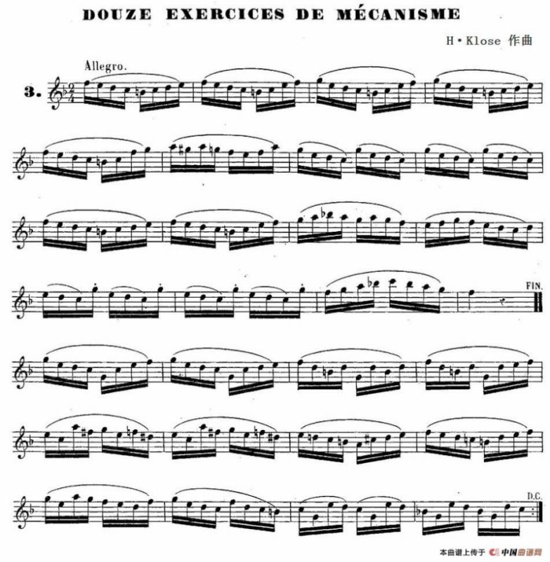H·Klose练习曲（douze exercices de mecanisme—3）