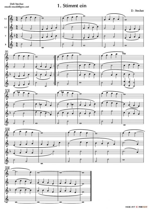 Stimmt ein（四重奏）