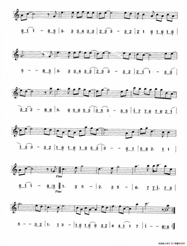 当我再爱你的时候（线简谱对照版）