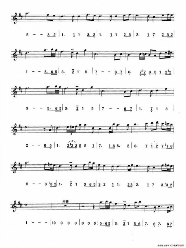 月亮代表我的心（线简谱对照版）