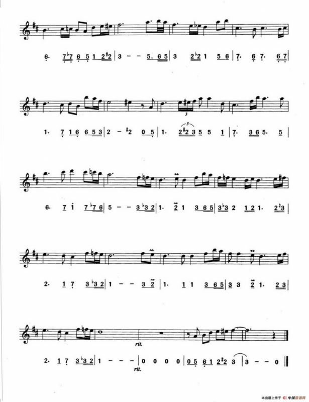 月亮代表我的心（线简谱对照版）