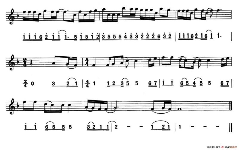 让我欢喜让我忧（线简谱对照版）