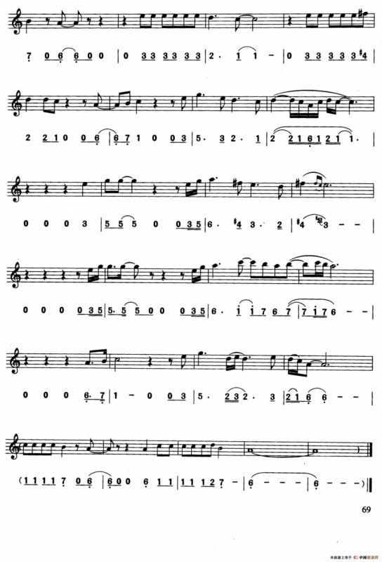 花瓣雨（线简谱对照版）