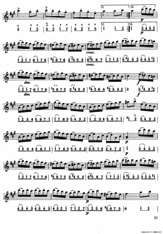 土耳其进行曲（莫扎特作曲版、线简谱对照版）