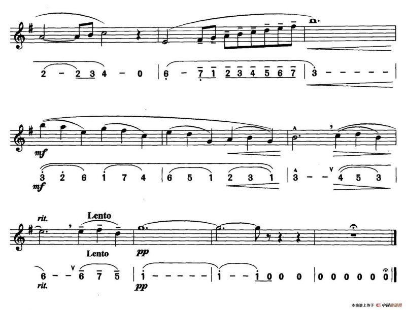 天鹅（线简谱对照版）