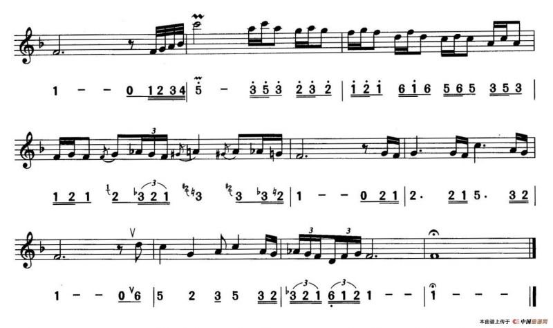 茉莉花（线简谱对照版）