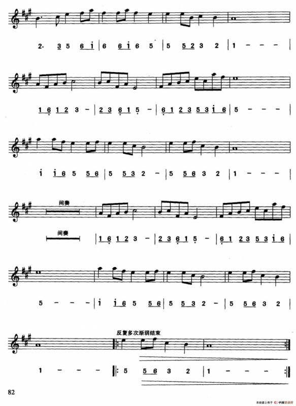 小城故事（线简谱对照版）