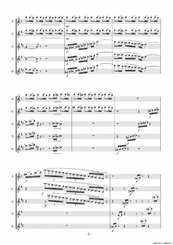 Landschaft mit Feldwege（木管五重奏、总谱）