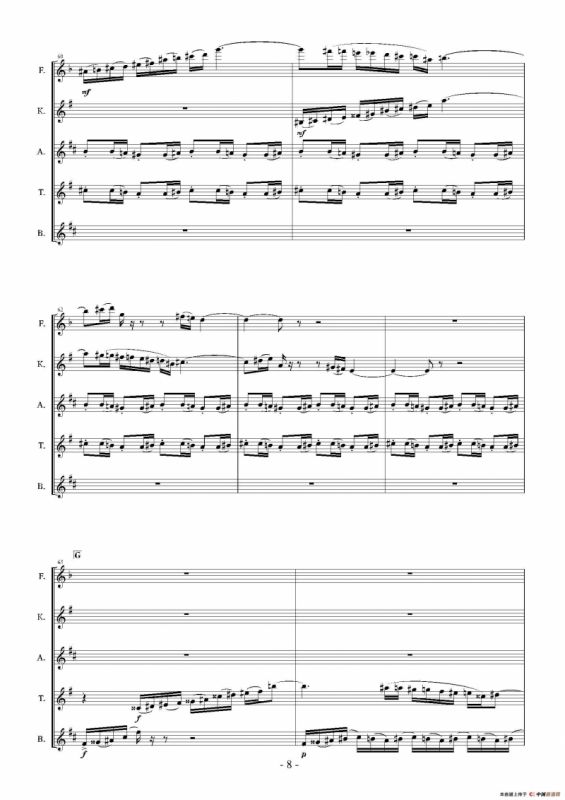 Landschaft mit Feldwege（木管五重奏、总谱）