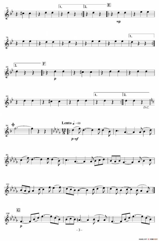 In the Green and Red Season（次中音萨克斯分谱）