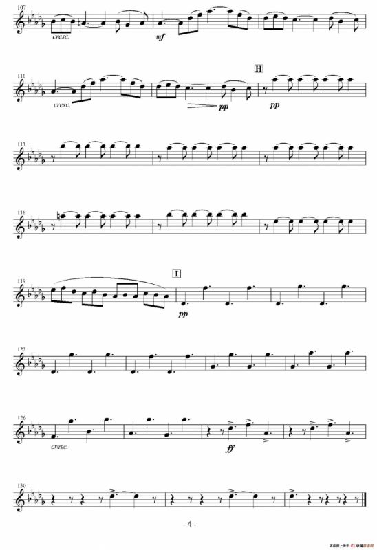 In the Green and Red Season（次中音萨克斯分谱）