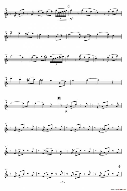 In the Green and Red Season（第一中音萨克斯分谱）