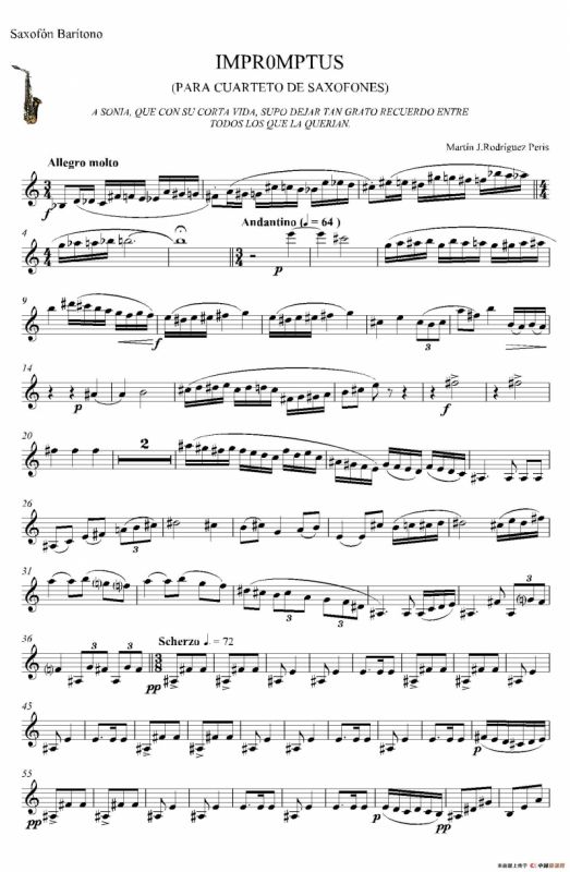 IMPROMTUS（上低音萨克斯分谱）