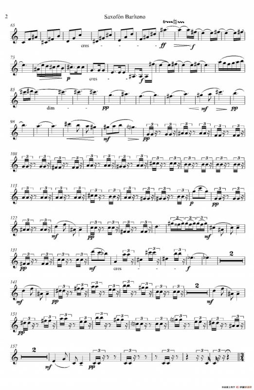 IMPROMTUS（上低音萨克斯分谱）