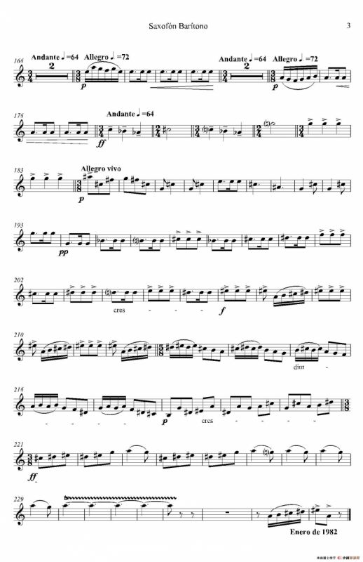 IMPROMTUS（上低音萨克斯分谱）