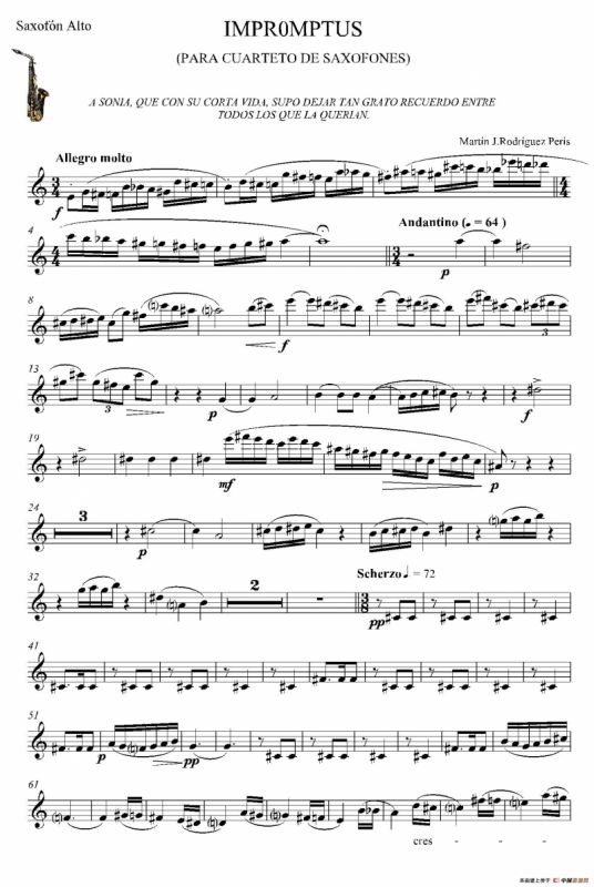 IMPROMTUS（中音萨克斯分谱）