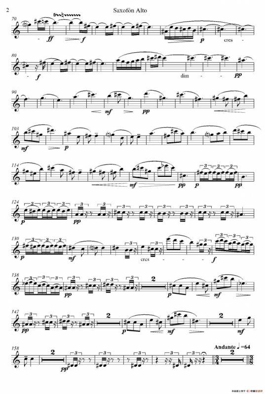 IMPROMTUS（中音萨克斯分谱）