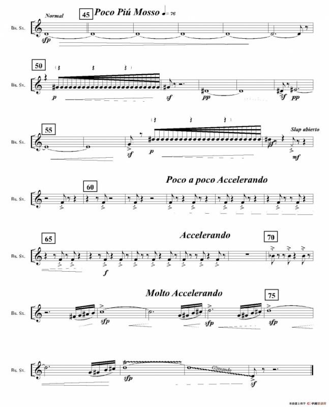 Ingravity（第四乐章）（低音萨克斯分谱）