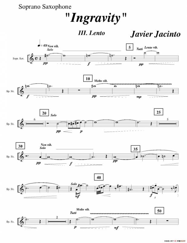 Ingravity（第三乐章）（高音萨克斯分谱）
