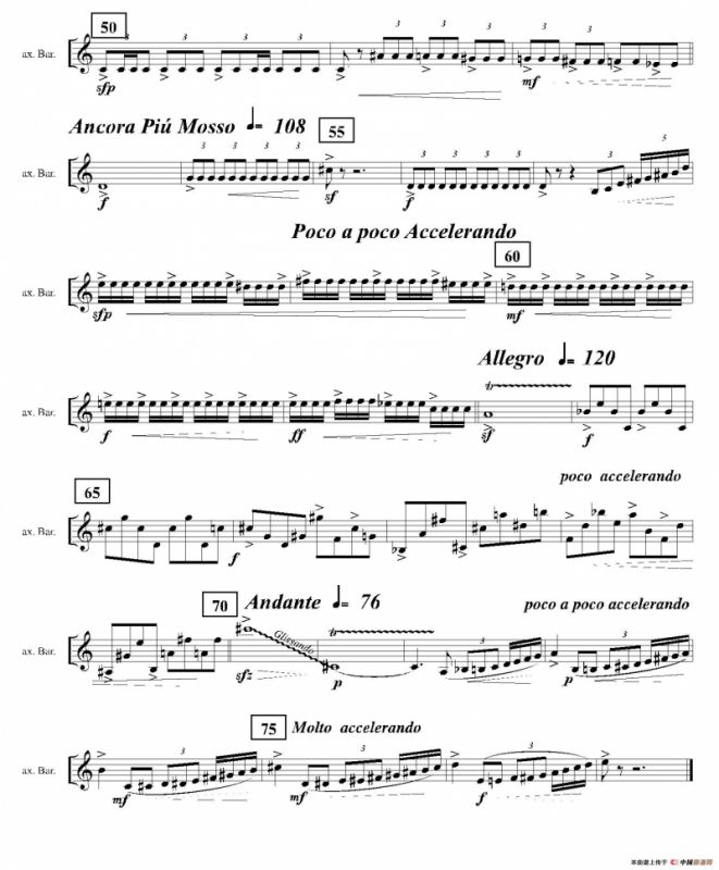 Ingravity（第二乐章）（上低音萨克斯分谱）