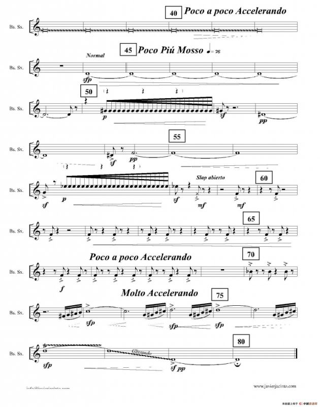 Ingravity（第一乐章）（低音萨克斯分谱）